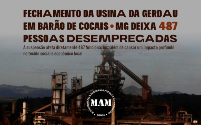 Fechamento da Usina da Gerdau em Barão de Cocais deixa 487 pessoas desempregadas